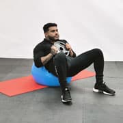 Stability Ball Weighted Sit-Up Demonstration