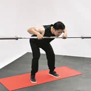 Barbell Rear Delt Row to Neck Demonstration