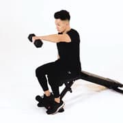 Dumbbell Seated Alternating Front Raise Demonstration