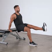 Single-Leg Bench Dip Demonstration