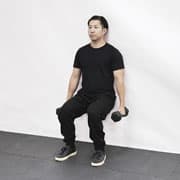 Dumbbell Wall Squat Demonstration