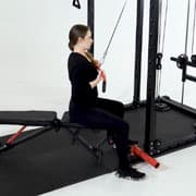Machine Reverse Lat Pulldown (Close Grip) Demonstration