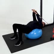 Cable Chest Press (Supine Stability Ball) Demonstration