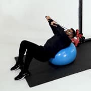 Cable Incline Press (Stability Ball) Demonstration