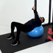 Cable One-Arm Incline Fly (Stability Ball) Demonstration