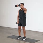Dumbbell Alternating Front Raise Demonstration