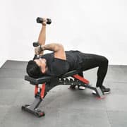Dumbbell Cross Tricep Extension (Supine) Demonstration