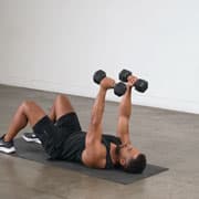Dumbbell Tricep Extension (Floor, Supine) Demonstration