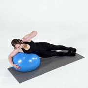Stability Ball Weight Plate Side Bend Demonstration