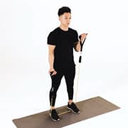 Band Alternating Bicep Curl  Demonstration
