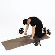 Barbell Ab Rollout (Kneeling) Demonstration