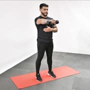 Dumbbell One-Arm Front Raise Demonstration
