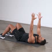 Crunch with Hands Overhead Demonstration