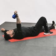 Kettlebell One-Arm Floor Press Demonstration