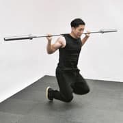 Barbell Kneeling Jump Squat Demonstration