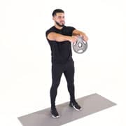 Weight Plate Front Raise Demonstration
