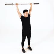 Barbell Push Press Behind the Neck Demonstration
