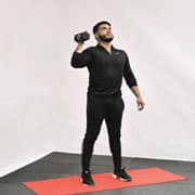 Dumbbell One-Arm Press (Palms In) Demonstration