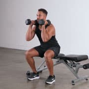 Dumbbell Bench Squat  Demonstration