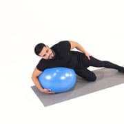 Stability Ball Lat Stretch (Side lying) Demonstration