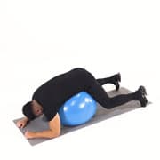 Stability Ball Back Stretch (Prone) Demonstration