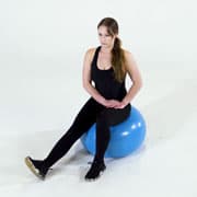 Stability Ball Single-Leg Hamstring Stretch Demonstration