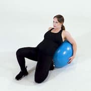 Stability Ball Quadricep Stretch Demonstration