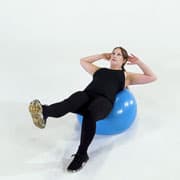 Stability Ball Single-Leg Crunch Demonstration