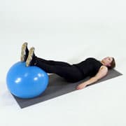 Stability Ball Hamstring Curl to Bridge Demonstration
