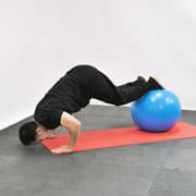 Stability Ball Pike Push-Up  Demonstration