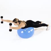 Dumbbell Prone Shoulder Raise (Stability Ball) Demonstration