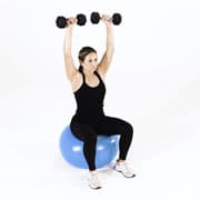 Dumbbell Shoulder Press (Stability Ball) Demonstration