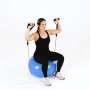 Band Shoulder Press (Stability Ball) Demonstration