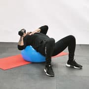 Dumbbell One-Arm Press (Stability Ball) Demonstration