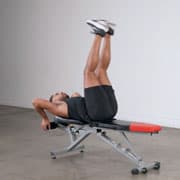 Bench Leg Raise (Supine) Demonstration