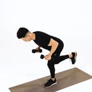 Dumbbell Tricep Kickback with Stork Stance Demonstration