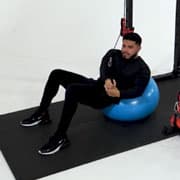 Cable Russian Twist (Stability Ball) Demonstration