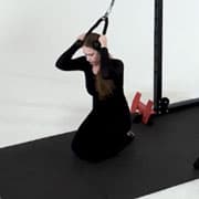 Cable Crunch Kneeling Rotation Demonstration