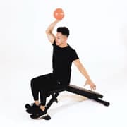 Medicine Ball Decline One-Arm Overhead Throw Demonstration