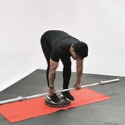 Barbell Romanian Deadlift From Deficit Demonstration