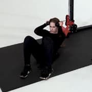 Cable Lying Crunch Demonstration