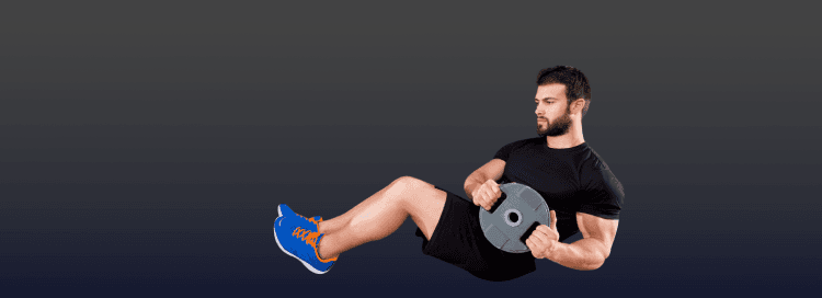 Iron abs floor workout banner