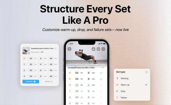 New in Jefit: Customize Your Workouts Sets with Set Types