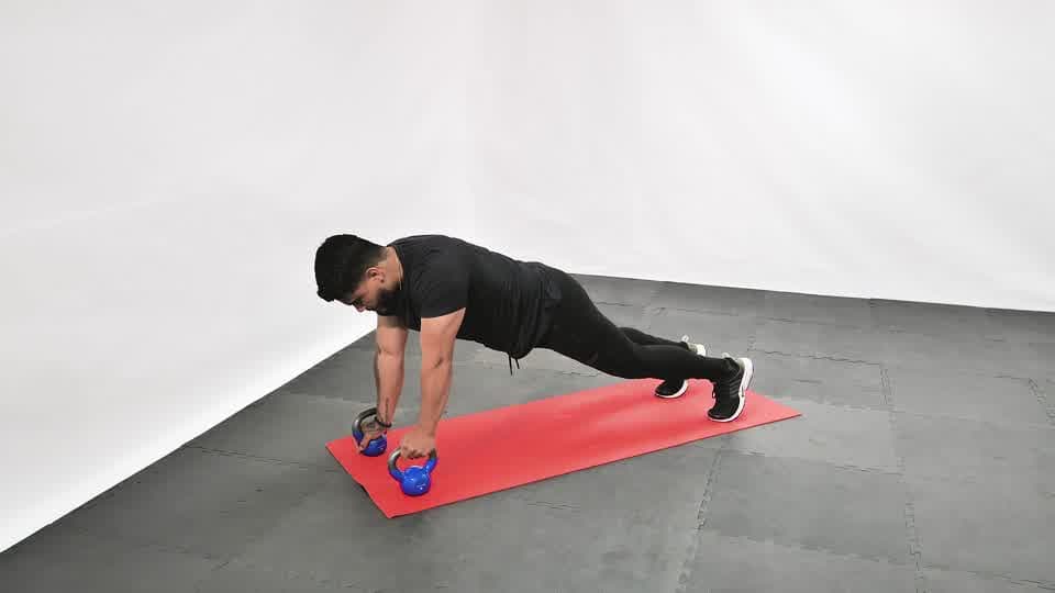 Kettlebell Renegade Row Demonstration