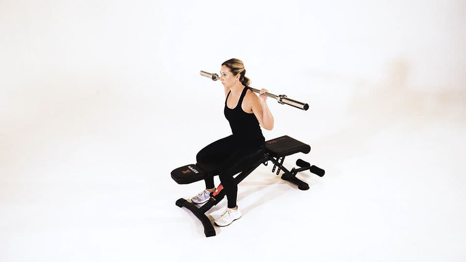 Barbell Seated Good Morning Demonstration