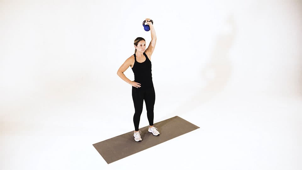 Kettlebell One-Arm Military Press Demonstration