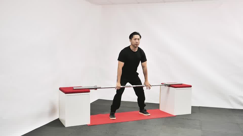 Barbell Clean From Blocks Demonstration