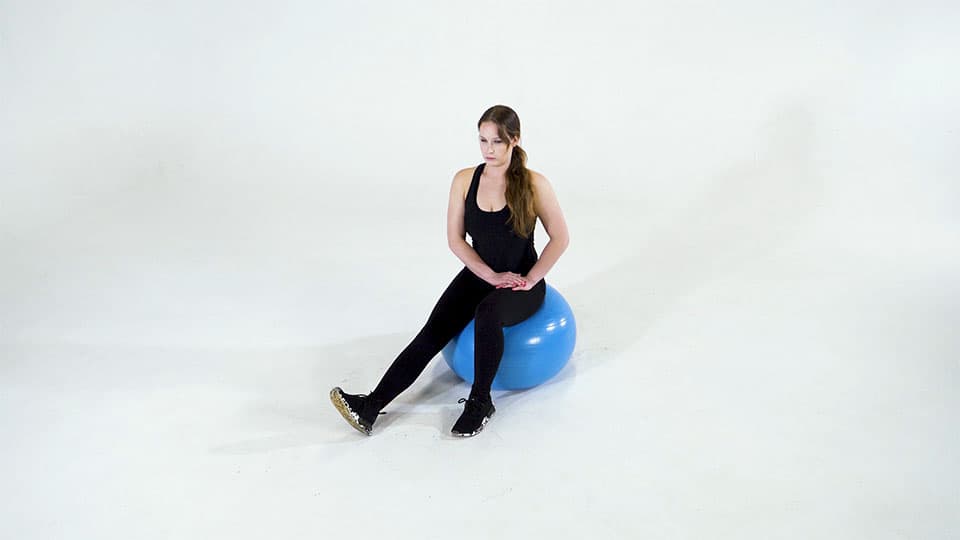 Stability Ball Single-Leg Hamstring Stretch Demonstration