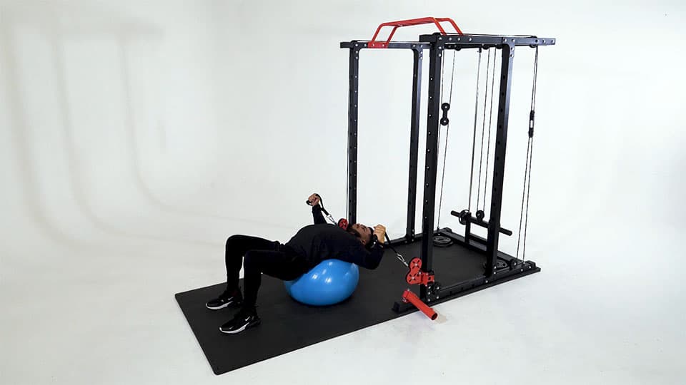 Stability Ball Cable Fly  Demonstration