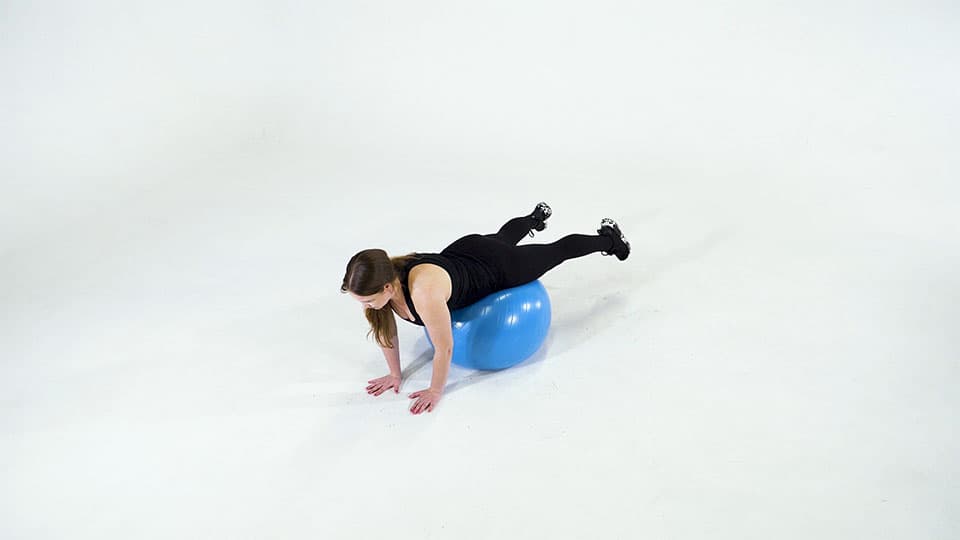 Stability Ball One-Arm Bridge Demonstration